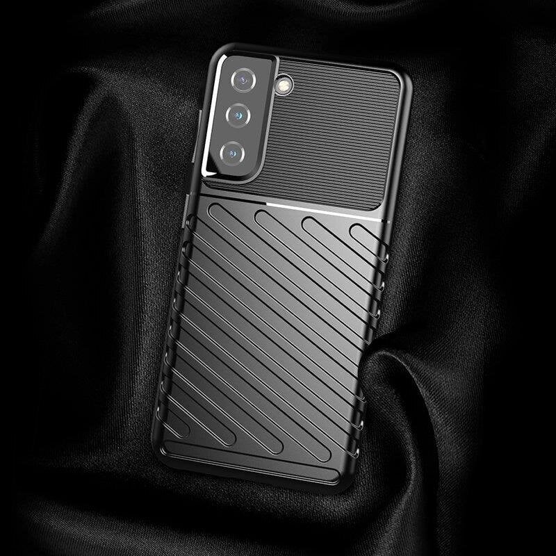 Thunder Case flexible armored cover for Samsung Galaxy S21 FE black (Black) hind ja info | Telefonide kaitsekaaned ja -ümbrised | hansapost.ee