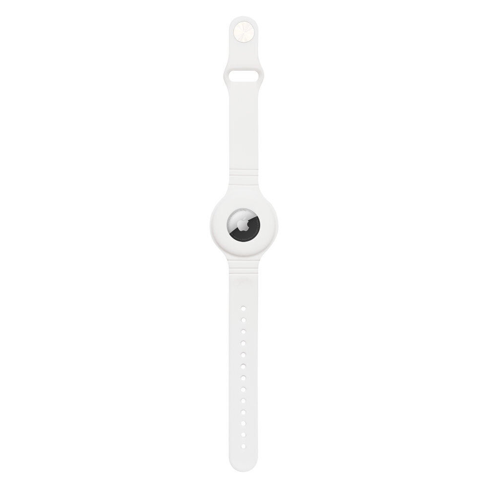 Silicone flexible cover wrst band loop case for Apple AirTag white (White) цена и информация | Nutikellade aksessuaarid ja tarvikud | hansapost.ee