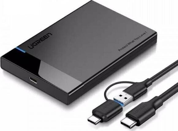 Ugreen US221 SATA, HDD 2,5", USB 3.0 + USB-C, USB-C 3.1 hind ja info | Välised kõvakettad | hansapost.ee