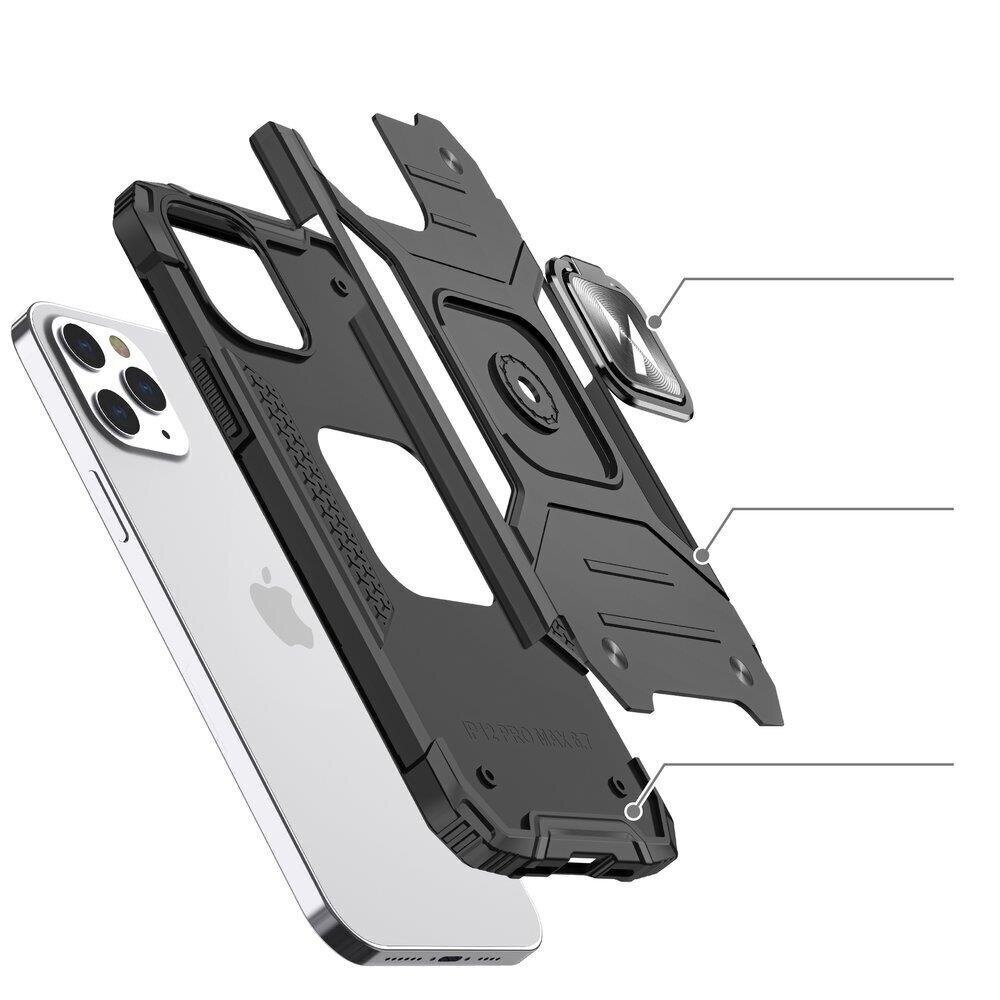 Wozinsky Ring Armor Case Kickstand Tough Rugged Cover for iPhone 13 Pro Max silver (Silver) цена и информация | Telefonide kaitsekaaned ja -ümbrised | hansapost.ee