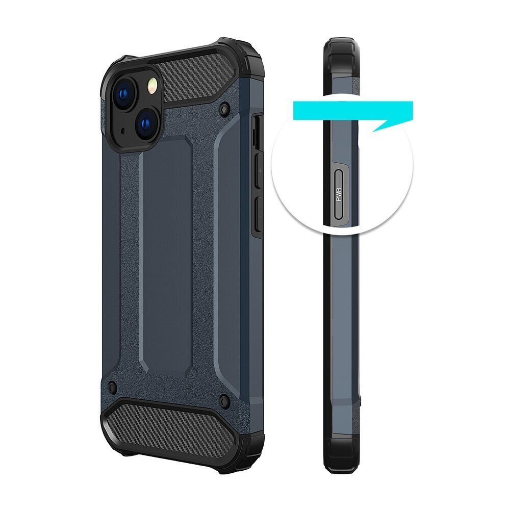 Hybrid Armor Case Tough Rugged Cover for iPhone 13 silver (Silver) цена и информация | Telefonide kaitsekaaned ja -ümbrised | hansapost.ee