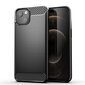 Carbon Case Flexible Cover TPU Case for iPhone 13 mini black (Black \ iPhone 13 mini) цена и информация | Telefonide kaitsekaaned ja -ümbrised | hansapost.ee