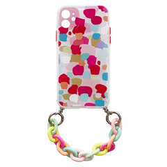 Color Chain Case gel flexible elastic case cover with a chain pendant for iPhone 12 Pro multicolour (Multicolour 2) цена и информация | Чехлы для телефонов | hansapost.ee
