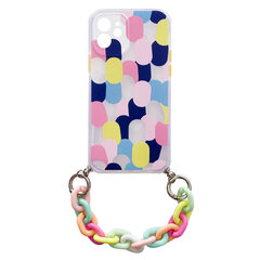 Color Chain Case gel flexible elastic case cover with a chain pendant for iPhone 12 Pro multicolour (Multicolour 1) цена и информация | Чехлы для телефонов | hansapost.ee