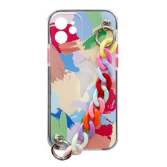 Color Chain Case gel flexible elastic case cover with a chain pendant for iPhone 12 multicolour (Multicolour 4) hind ja info | Telefonide kaitsekaaned ja -ümbrised | hansapost.ee