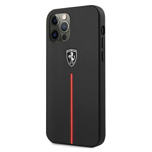 Ferrari FEOMSHCP12LBK iPhone 12 Pro Max czarny/black hardcase Off Track Leather Nylon Stripe цена и информация | Telefonide kaitsekaaned ja -ümbrised | hansapost.ee