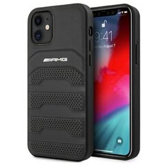 AMG AMHCP12SGSEBK iPhone 12 mini 5,4" czarny/black hardcase Leather Debossed Lines hind ja info | AMG Mobiiltelefonid, fotokaamerad, nutiseadmed | hansapost.ee