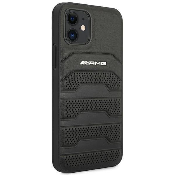 AMG AMHCP12SGSEBK iPhone 12 mini 5,4" czarny/black hardcase Leather Debossed Lines цена и информация | Telefonide kaitsekaaned ja -ümbrised | hansapost.ee