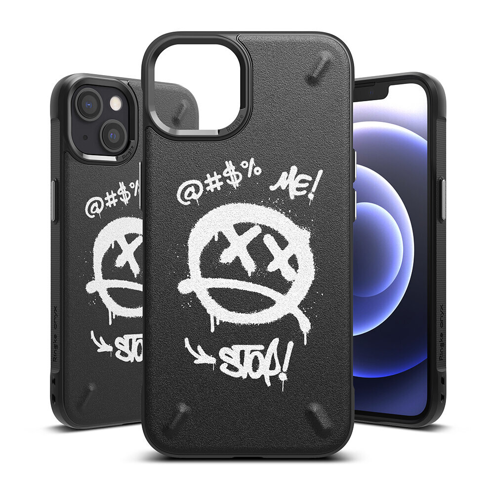 Ringke Onyx Design Durable TPU Case Cover for iPhone 13 mini black (Graffiti) (OD541E233) (Black) цена и информация | Telefonide kaitsekaaned ja -ümbrised | hansapost.ee