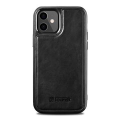 iCarer Leather Oil Wax case covered with natural leather for iPhone 12 mini black (ALI1204-BK) (Black) hind ja info | Telefonide kaitsekaaned ja -ümbrised | hansapost.ee