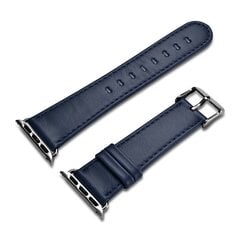 iCarer Leather Vintage wristband genuine leather strap for Watch 3 38mm / Watch 2 38mm / Watch 1 38mm dark blue (RIW117-DB（38）) (Dark blue) hind ja info | Nutikellade aksessuaarid ja tarvikud | hansapost.ee