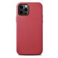 iCarer Case Leather genuine leather case for iPhone 12 Pro / iPhone 12 red (WMI1216-RD) (MagSafe compatible) (Red) цена и информация | Telefonide kaitsekaaned ja -ümbrised | hansapost.ee