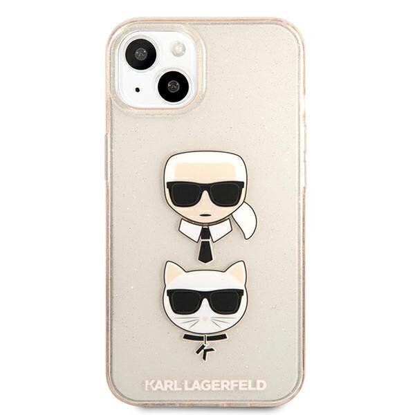 Karl Lagerfeld KLHCP13MKCTUGLGO iPhone 13 6.1 &quot;gold / gold hardcase Glitter Karl`s &amp; Choupette цена и информация | Telefonide kaitsekaaned ja -ümbrised | hansapost.ee