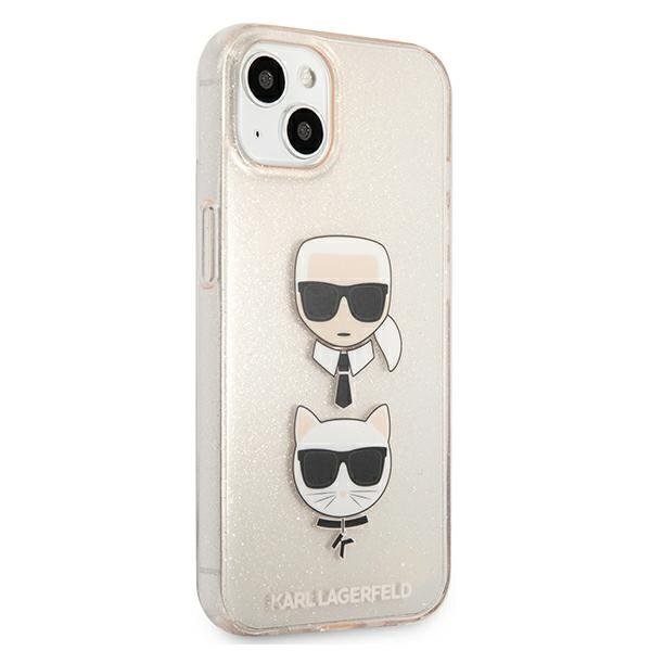 Karl Lagerfeld KLHCP13MKCTUGLGO iPhone 13 6.1 &quot;gold / gold hardcase Glitter Karl`s &amp; Choupette hind ja info | Telefonide kaitsekaaned ja -ümbrised | hansapost.ee