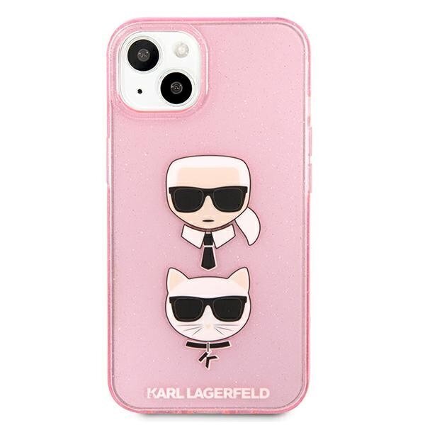 Karl Lagerfeld KLHCP13SKCTUGLP iPhone 13 mini 5,4" różowy/pink hardcase Glitter Karl`s & Choupette цена и информация | Telefonide kaitsekaaned ja -ümbrised | hansapost.ee