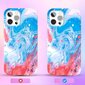 Kingxbar Watercolor Series color case for iPhone 12 Pro Max Blue-pink (niebiesko-różowy) цена и информация | Telefonide kaitsekaaned ja -ümbrised | hansapost.ee