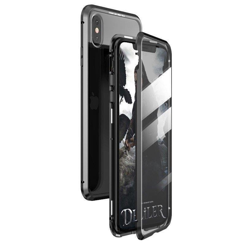 Wozinsky Full Magnetic Case Full Body Front and Back Cover with built-in glass for Samsung Galaxy A72 4G black-transparent цена и информация | Telefonide kaitsekaaned ja -ümbrised | hansapost.ee