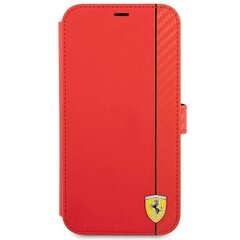 Ferrari FESAXFLBKP13MRE iPhone 13 6.1 &quot;red / red book On Track Carbon Stripe hind ja info | Telefonide kaitsekaaned ja -ümbrised | hansapost.ee