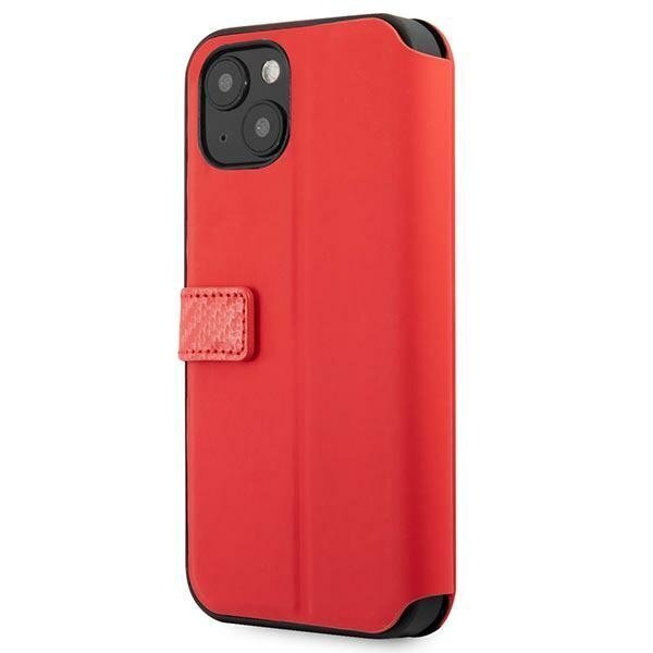 Ferrari FESAXFLBKP13MRE iPhone 13 6.1 &quot;red / red book On Track Carbon Stripe цена и информация | Telefonide kaitsekaaned ja -ümbrised | hansapost.ee