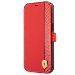 Ferrari FESAXFLBKP13MRE iPhone 13 6.1 &quot;red / red book On Track Carbon Stripe hind ja info | Telefonide kaitsekaaned ja -ümbrised | hansapost.ee