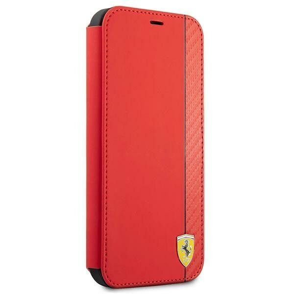 Ferrari FESAXFLBKP13SRE iPhone 13 mini 5,4 &quot;red / red book On Track Carbon Stripe hind ja info | Telefonide kaitsekaaned ja -ümbrised | hansapost.ee