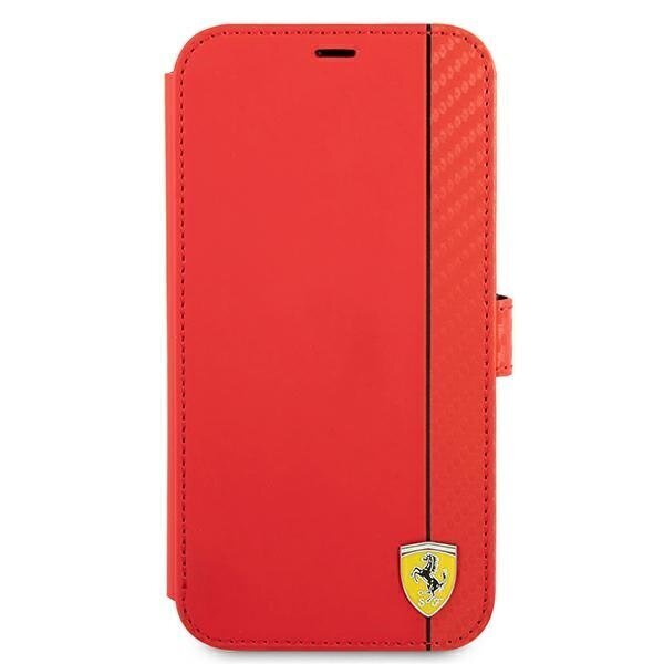Ferrari FESAXFLBKP13XRE iPhone 13 Pro Max red / red book On Track Carbon Stripe цена и информация | Telefonide kaitsekaaned ja -ümbrised | hansapost.ee