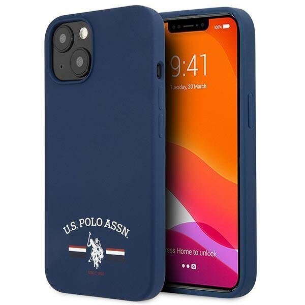 US Polo USHCP13MSFGV iPhone 13 6.1 &quot;navy blue / navy Silicone Collection hind ja info | Telefonide kaitsekaaned ja -ümbrised | hansapost.ee
