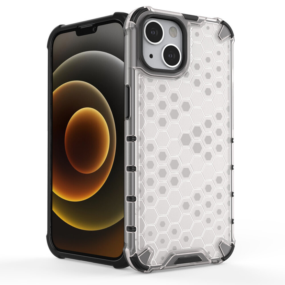 Honeycomb Case armor cover with TPU Bumper for iPhone 13 black (Black) hind ja info | Telefonide kaitsekaaned ja -ümbrised | hansapost.ee