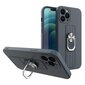 Ring Case silicone case with finger grip and stand for iPhone XS Max dark blue (Dark blue) hind ja info | Telefonide kaitsekaaned ja -ümbrised | hansapost.ee