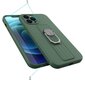 Ring Case silicone case with finger grip and stand for iPhone 11 Pro dark green (Dark green) hind ja info | Telefonide kaitsekaaned ja -ümbrised | hansapost.ee