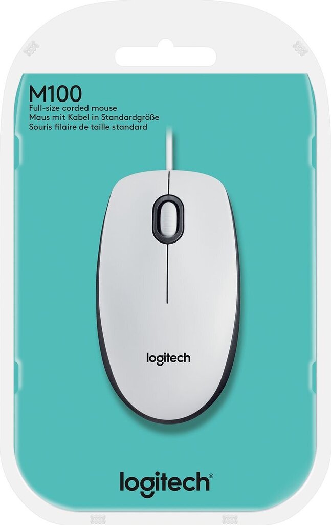 Logitech M100, valge цена и информация | Arvutihiired | hansapost.ee