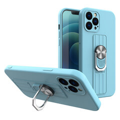 Ring Case silicone case with finger grip and stand for iPhone 12 Pro Max light blue (Light blue || Niebieski) цена и информация | Чехлы для телефонов | hansapost.ee