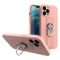 Ring Case silicone case with finger grip and stand for iPhone 13 pink (Pink) hind ja info | Telefonide kaitsekaaned ja -ümbrised | hansapost.ee