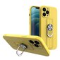 Ring Case silicone case with finger grip and stand for iPhone 13 Pro yellow (Yellow) hind ja info | Telefonide kaitsekaaned ja -ümbrised | hansapost.ee