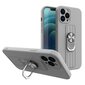 Ring Case silicone case with finger grip and stand for Samsung Galaxy S21 5G silver (Silver) цена и информация | Telefonide kaitsekaaned ja -ümbrised | hansapost.ee