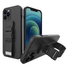 Rope case gel TPU airbag case cover with lanyard for iPhone 12 Pro black (Black) hind ja info | Hurtel Mobiiltelefonid, fotokaamerad, nutiseadmed | hansapost.ee