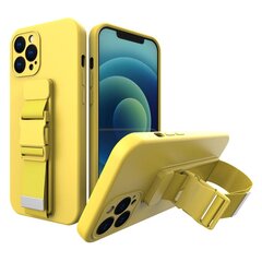 Rope case gel TPU airbag case cover with lanyard for iPhone 12 Pro yellow (Yellow) hind ja info | Telefonide kaitsekaaned ja -ümbrised | hansapost.ee