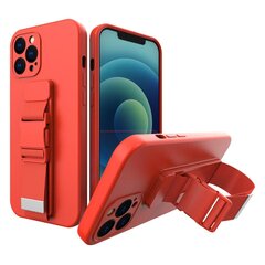 Rope case gel TPU airbag case cover with lanyard for iPhone 13 Pro red (Red) hind ja info | Telefonide kaitsekaaned ja -ümbrised | hansapost.ee