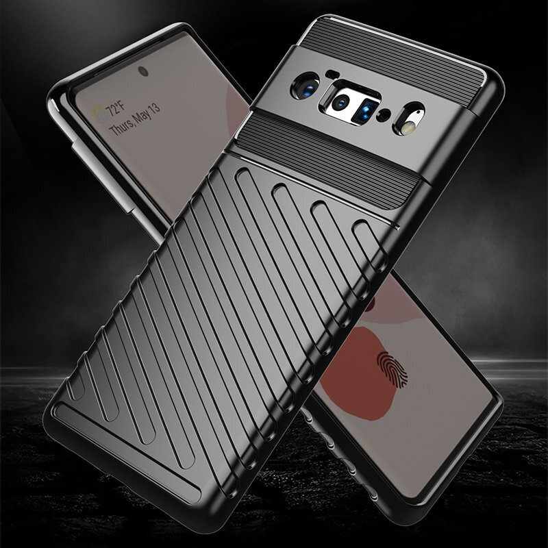 Thunder Case Flexible Tough Rugged Cover TPU Case for Google Pixel 6 Pro black hind ja info | Telefonide kaitsekaaned ja -ümbrised | hansapost.ee