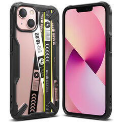 Ringke Fusion X Design durable PC Case with TPU Bumper for iPhone 13 black (Ticket band) (FXD545E43) hind ja info | Telefonide kaitsekaaned ja -ümbrised | hansapost.ee