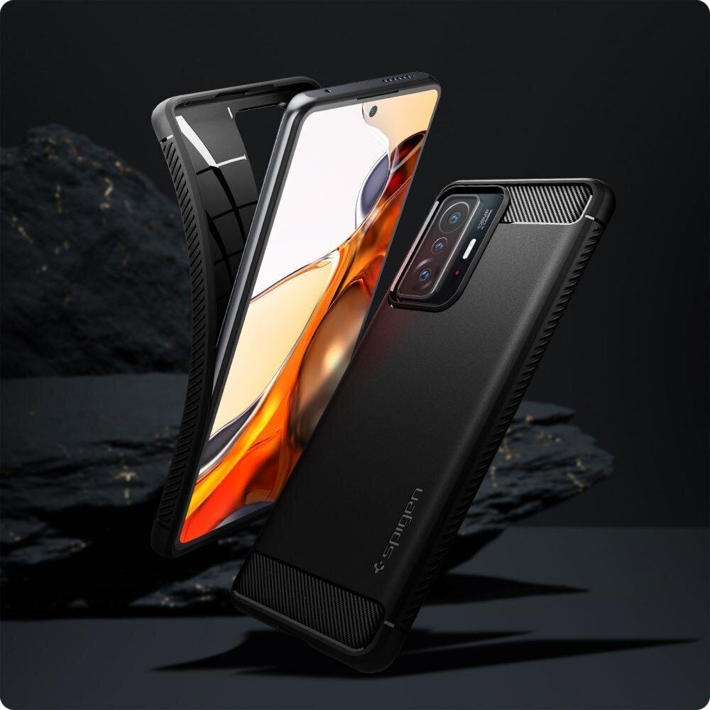 SPIGEN RUGGED ARMOR XIAOMI 11T 5G / 11T PRO 5G MATTE BLACK цена и информация | Telefonide kaitsekaaned ja -ümbrised | hansapost.ee