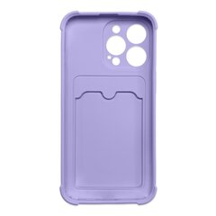 Card Armor Case cover for iPhone 13 Pro card wallet Air Bag armored housing purple (Purpurowy) hind ja info | Telefonide kaitsekaaned ja -ümbrised | hansapost.ee