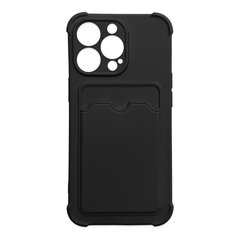 Card Armor Case cover for iPhone 13 Pro Max card wallet Air Bag armored housing black (Black) hind ja info | Telefonide kaitsekaaned ja -ümbrised | hansapost.ee