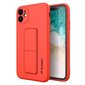 Wozinsky Kickstand Case Silicone Stand Cover for Samsung Galaxy A52s 5G / A52 5G / A52 4G Red (Red) цена и информация | Telefonide kaitsekaaned ja -ümbrised | hansapost.ee