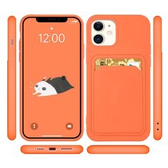 Card Case silicone wallet case with card holder documents for iPhone 11 Pro orange (Orange) цена и информация | Чехлы для телефонов | hansapost.ee