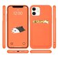 Card Case silicone wallet case with card holder documents for iPhone 12 mini orange (Orange) hind ja info | Telefonide kaitsekaaned ja -ümbrised | hansapost.ee