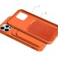 Card Case silicone wallet case with card holder documents for iPhone 12 mini orange (Orange) hind ja info | Telefonide kaitsekaaned ja -ümbrised | hansapost.ee