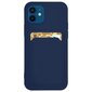 Card Case silicone wallet case with card holder documents for iPhone 12 Pro navy blue (Navy Blue) hind ja info | Telefonide kaitsekaaned ja -ümbrised | hansapost.ee