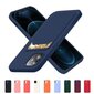 Card Case silicone wallet case with card holder documents for iPhone 12 Pro navy blue (Navy Blue) hind ja info | Telefonide kaitsekaaned ja -ümbrised | hansapost.ee