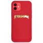 Card Case silicone wallet case with card holder documents for iPhone 13 Pro red (Red) price and information | Telefonide kaitsekaaned ja -ümbrised | hansapost.ee